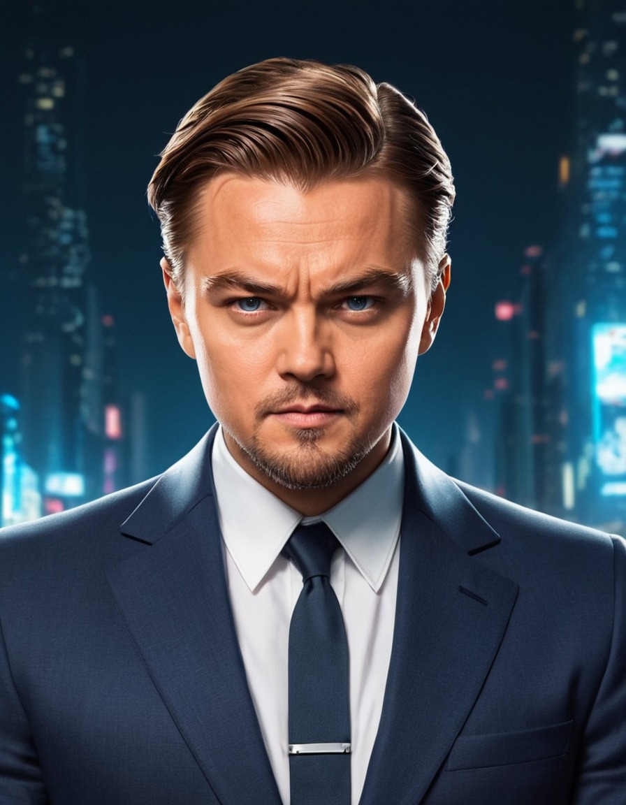 leonardo dicaprio, anime, futuristic, hero