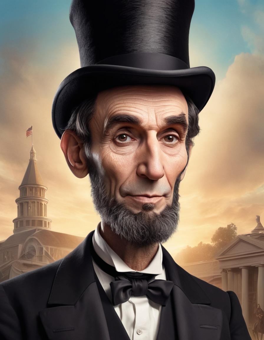 abraham lincoln, caricature, humor, funny