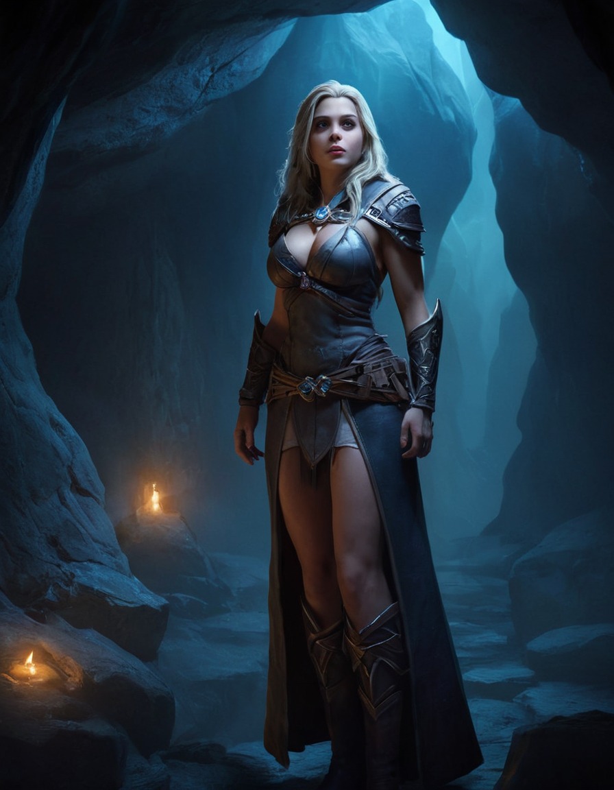 jaina proudmoore, warcraft, fantasy, cave, magic, solitude, games, dark