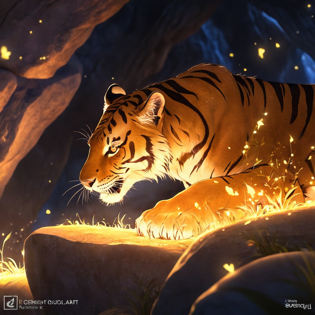 digitalart, characterdesign, magic, tiger, cartoon, wallpaper, wildlife, fanart, photography, adoptable, warrior, fantasyart, pawsandclaws