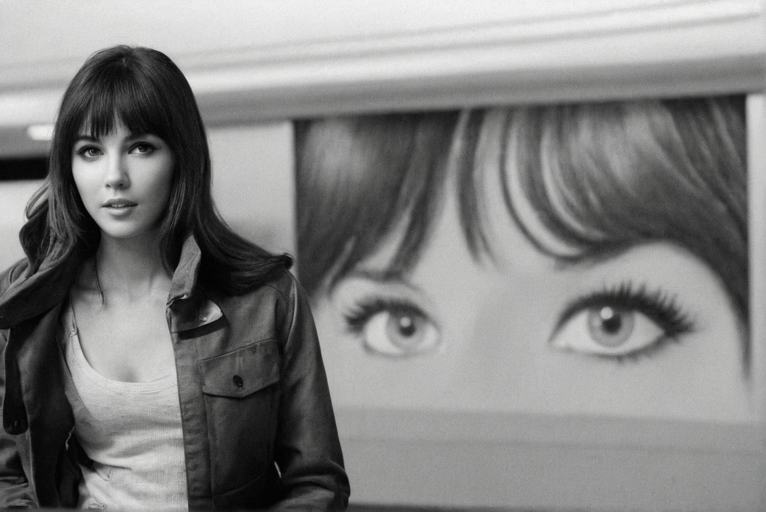 bw, black and white, preto e branco, noir et blanc, 黒と白, schwarzweiß, retro, vintage, bruno barbey, anna karina, paris, france, 1966, 1960s, 60s, portrait, 肖像, 画像, retrato, porträt, movies, 映画, filmes, films, filme, cinema, cinéma, kino, シネマ