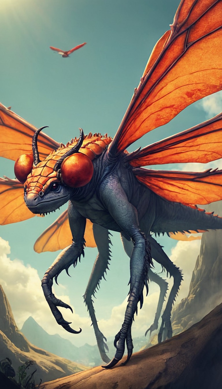 digitalart, fantasyart, monster, creature, insect, horror, flying, fanart, characterdesign, digitalpainting, dailydeviation, dragonfly, dailychallenges