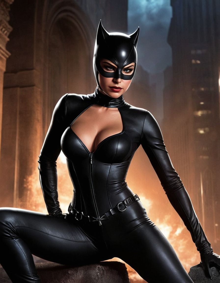 superhero, catwoman, dc comics, villain, defeat, showdown