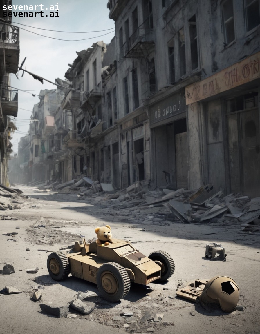 war, conflict, destruction, abandoned, toy