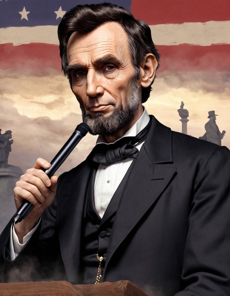 abraham lincoln, speech, gettysburg address, historical, president, american history, anime