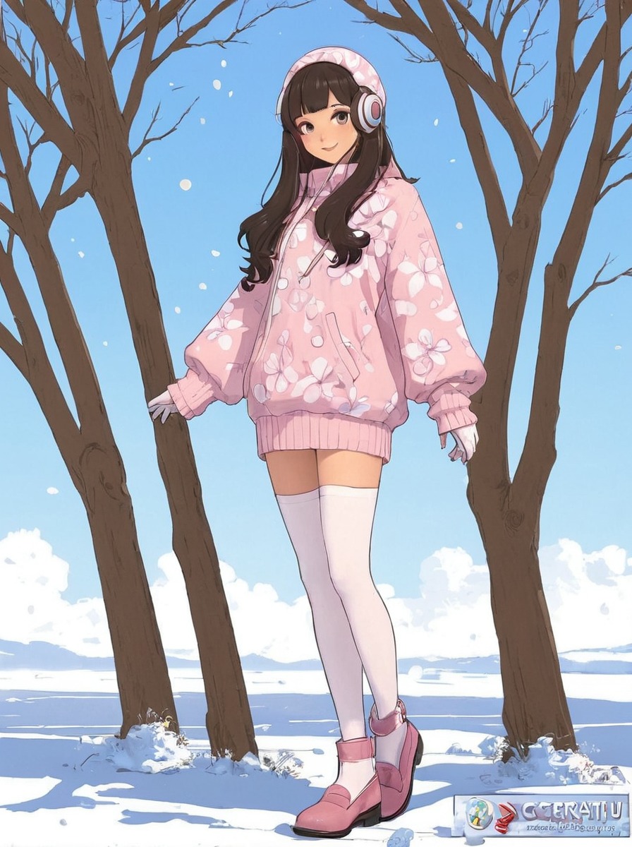 digitalart, anime, characterdesign, animegirl, animedrawing, fanart, adoptable, animefanart, animestyle, animestyleart, cutegirl, whitestockings, winterlandscape, animelandscape, cutesexygirl, sweaterweather, whitethighhighs