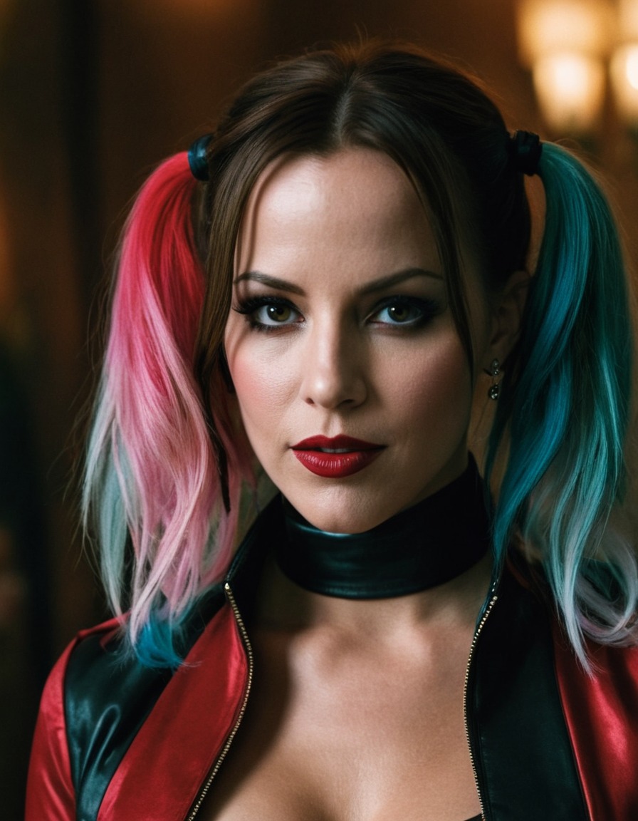 harley quinn, kate beckinsale, dc comics, superhero, character portrayal, actress, comic book adaptation