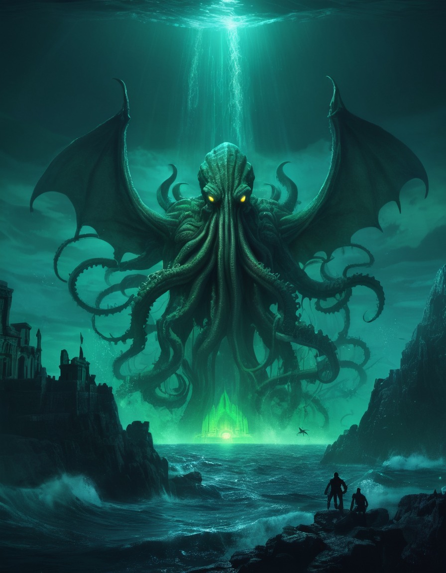 fantasy, lovecraftian, horror, ancient, underwater, lovecraft, howard lovecraft