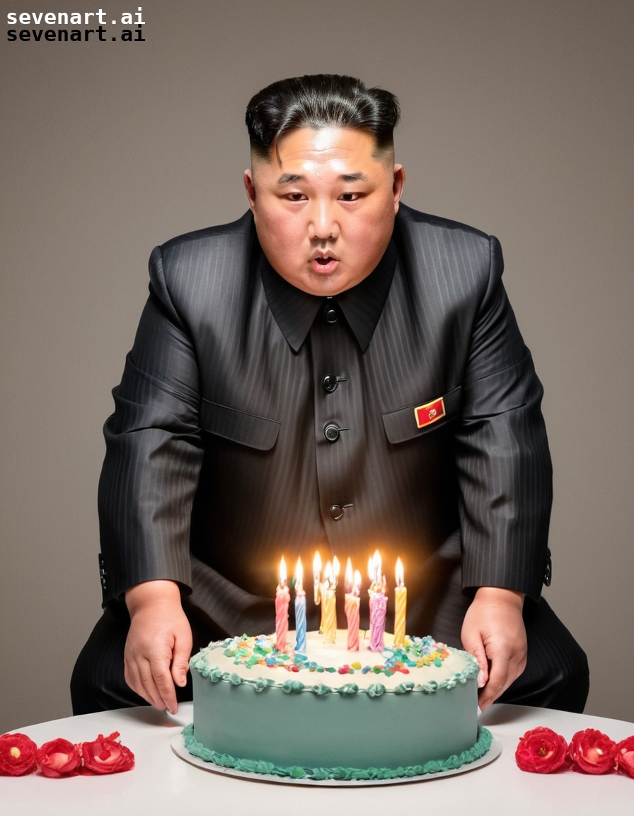 kim jong-un, birthday, cake, celebration, dictator, north korea