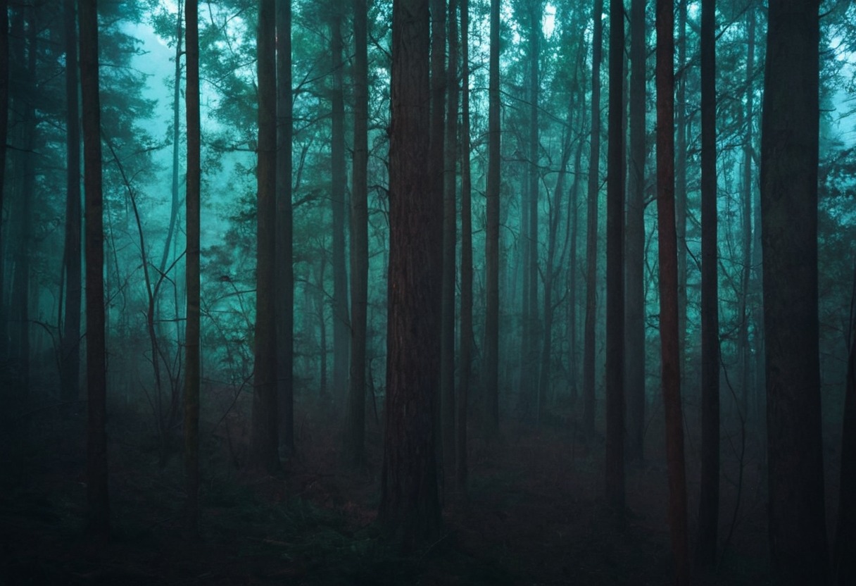 morning, photo, foggy, forest, landscape, nature, nikon, photography, photoshop, tree, woodland, woods