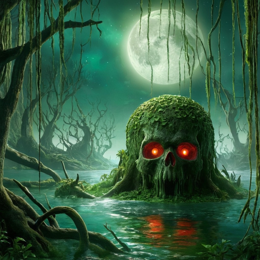 fantasyart, myth, mythicalcreature, swamp, swampthing