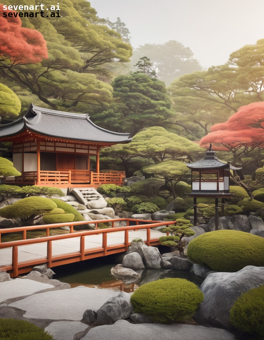 japanese, garden, tea house, serene, traditional