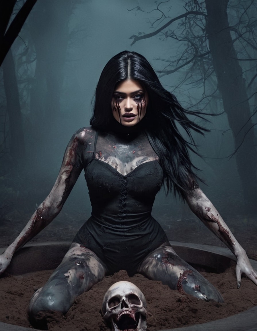 kylie jenner, zombie, glamour, resurrection, halloween, celebrities