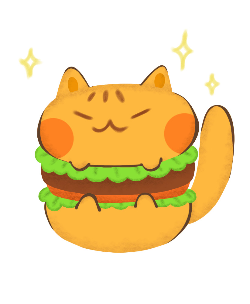 digitalart, animal, cartoon, feline, catburgertutorial, cat_burger_tutorial