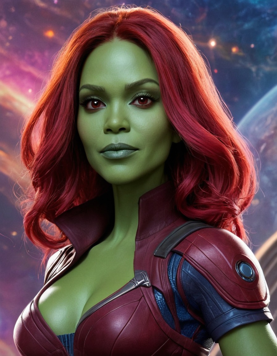 gamora, guardians of the galaxy, funny, caricature