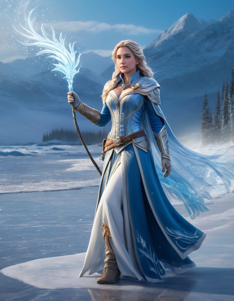 fantasy, jaina proudmoore, magic, frost, mage, world of warcraft, games, girls from games