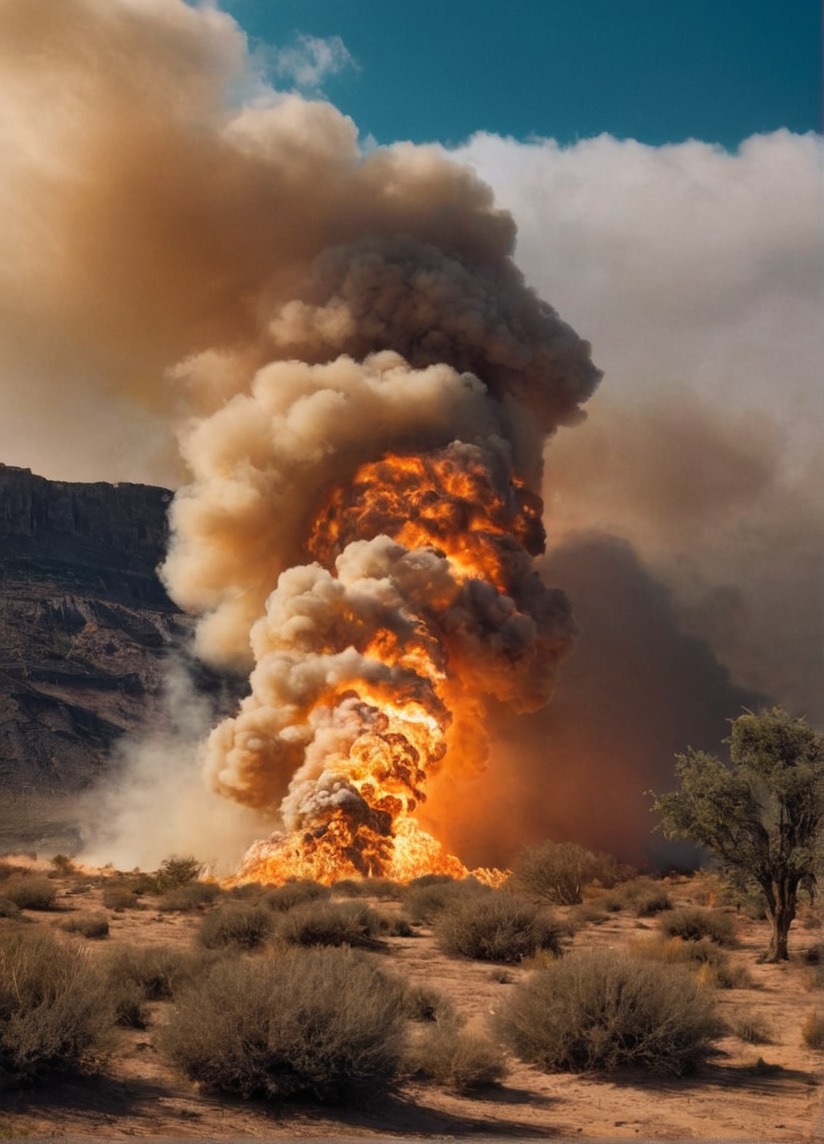 california, desert, firenado, fire