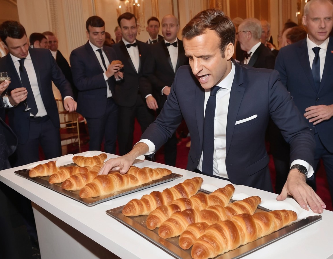 humorous, embarrassing, mishap, formal event, french culture, emmanuel macron, france