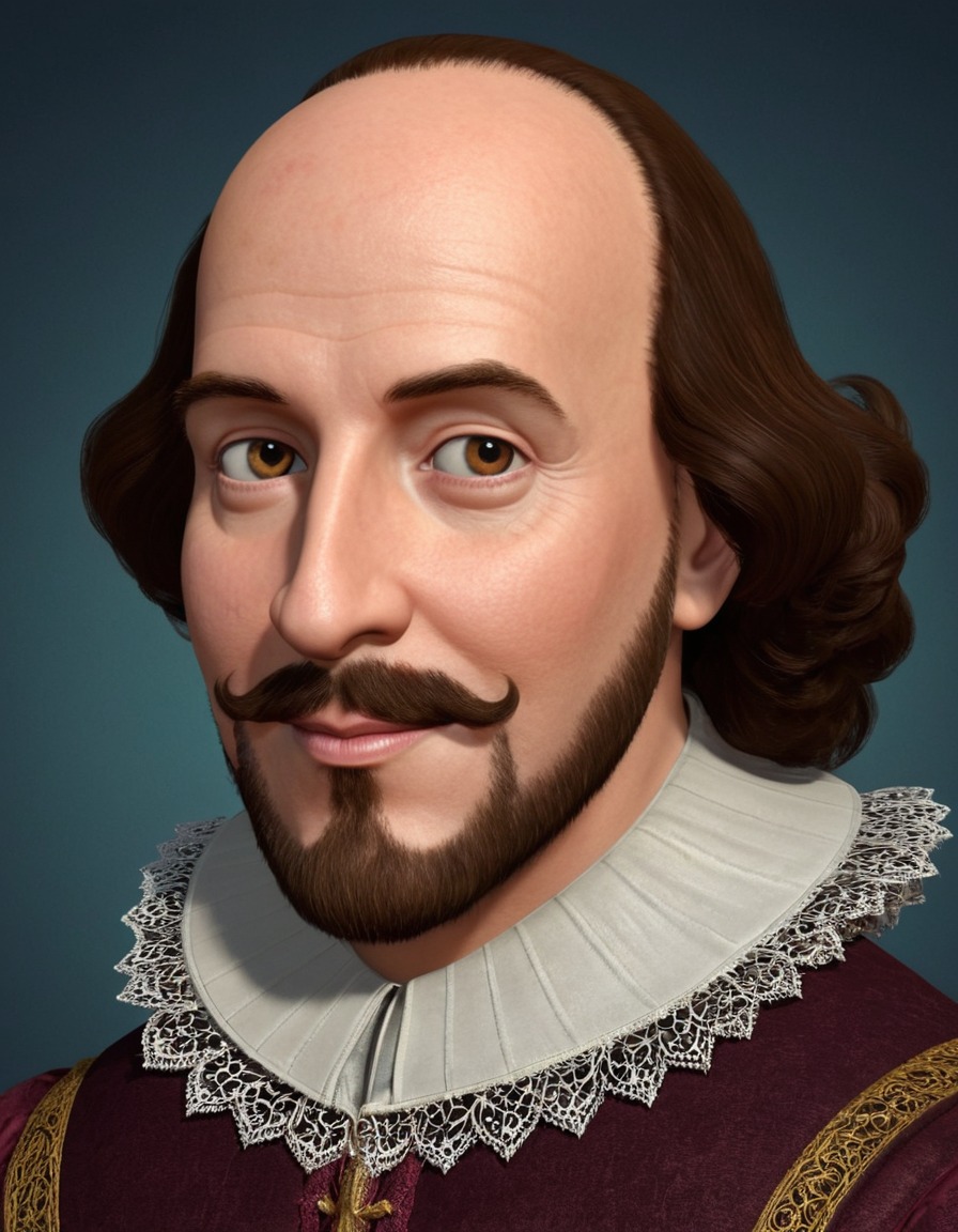 caricature, cartoon, william shakespeare, art, humor, illustration, funny