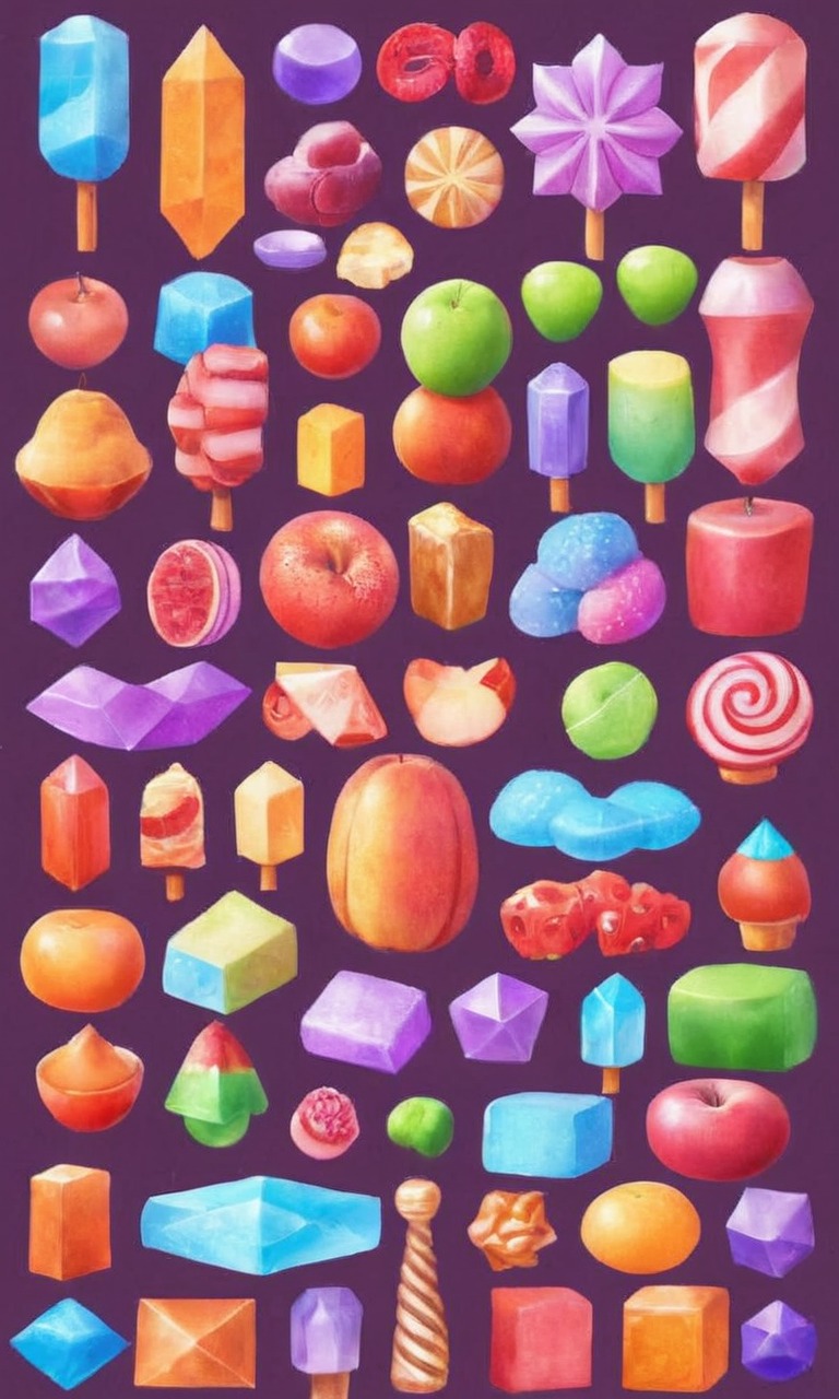 candy, pixelated, sweets, wallpaper