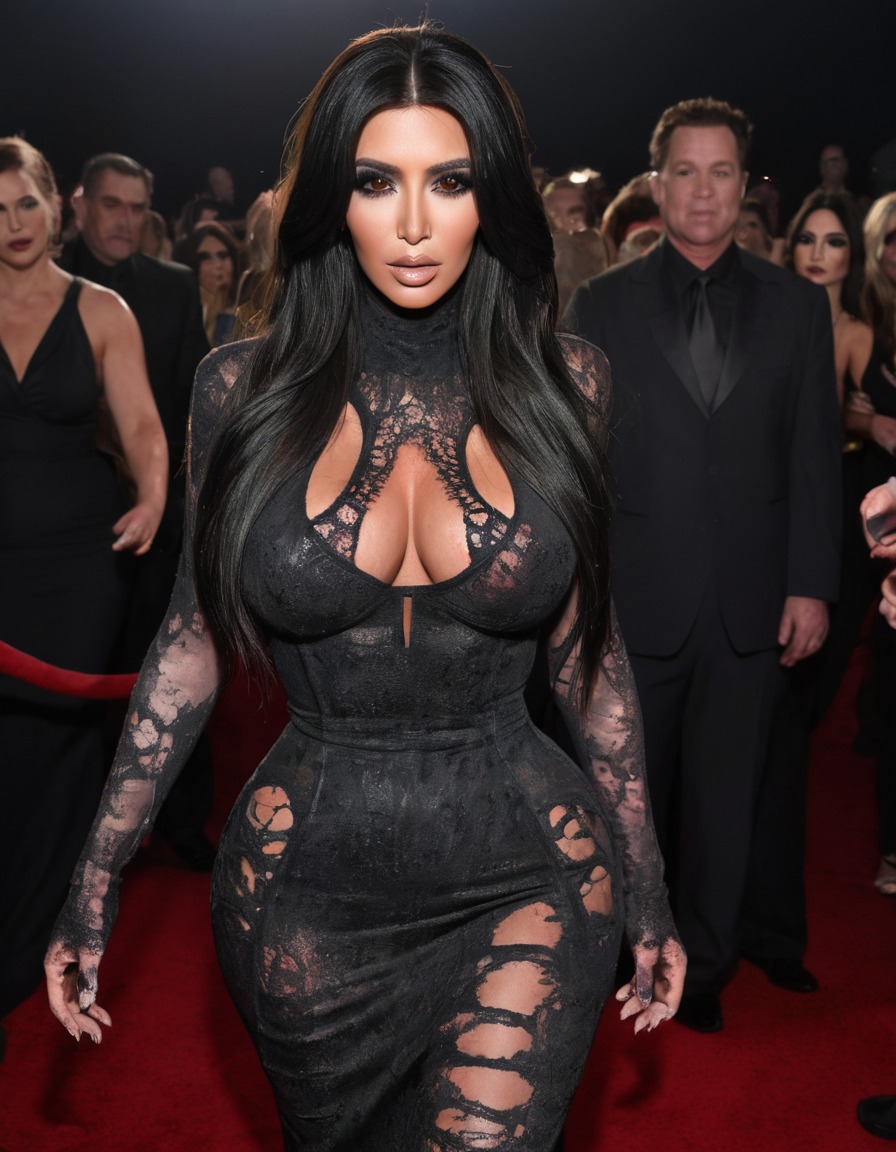 kim kardashian, zombie, glamorous, red carpet, hollywood, event, celebrities