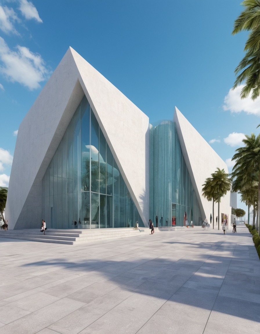 modern architecture, contemporary art, museum, facade