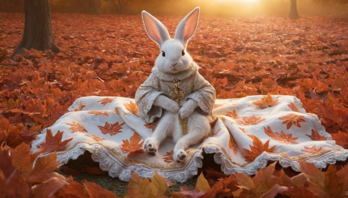 digitalart, rabbit, wallpaper, autumn, creature, dark, epic, fall, fantasy, fantasyart, fantasyartwork, fantasycharacter, fantasyillustration, fantasylandscape, horror, leaves, macabre, magic, mythology, pullover, scifi, scififantasy, sweater, scifiartwork, aiart, dailychallenge, sweaterweather, jamesar, noaihaters