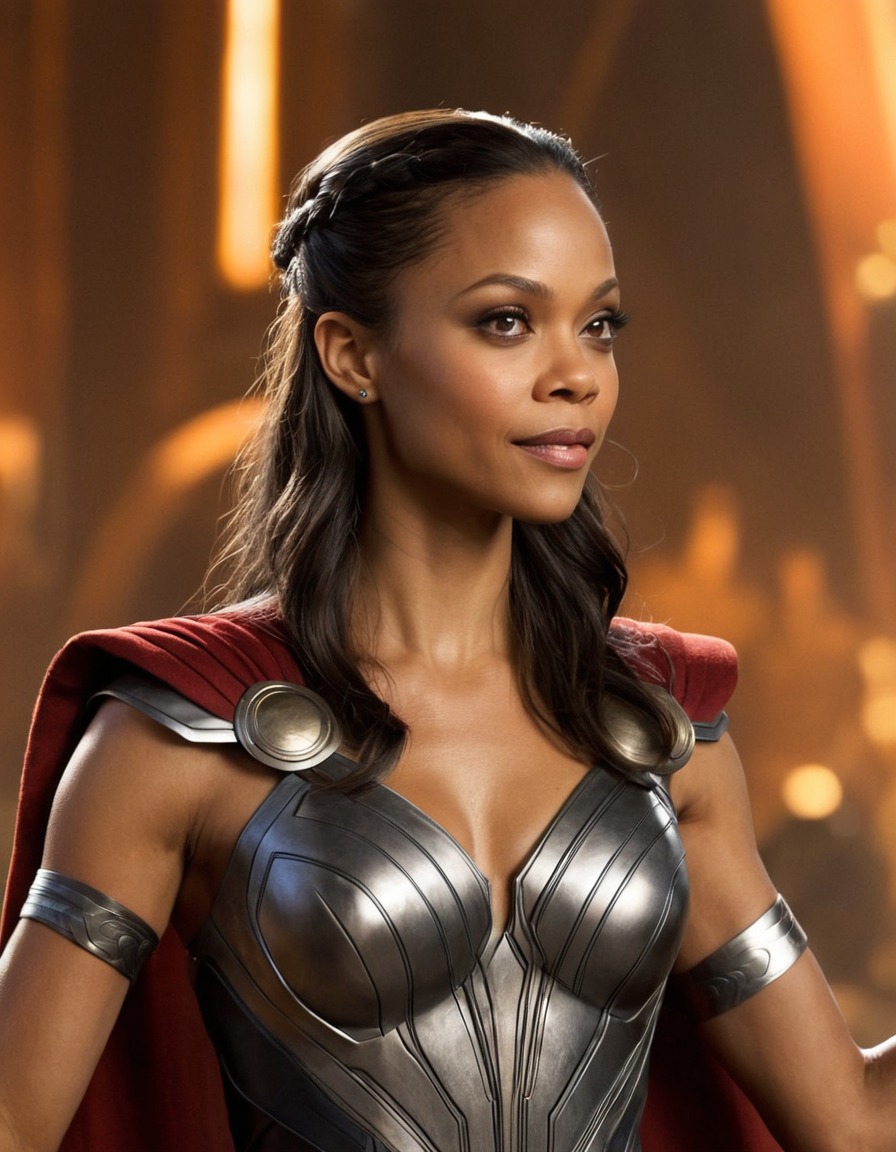 zoe saldana, thor, marvel, superhero, female representation, cinematic universe, empowering women