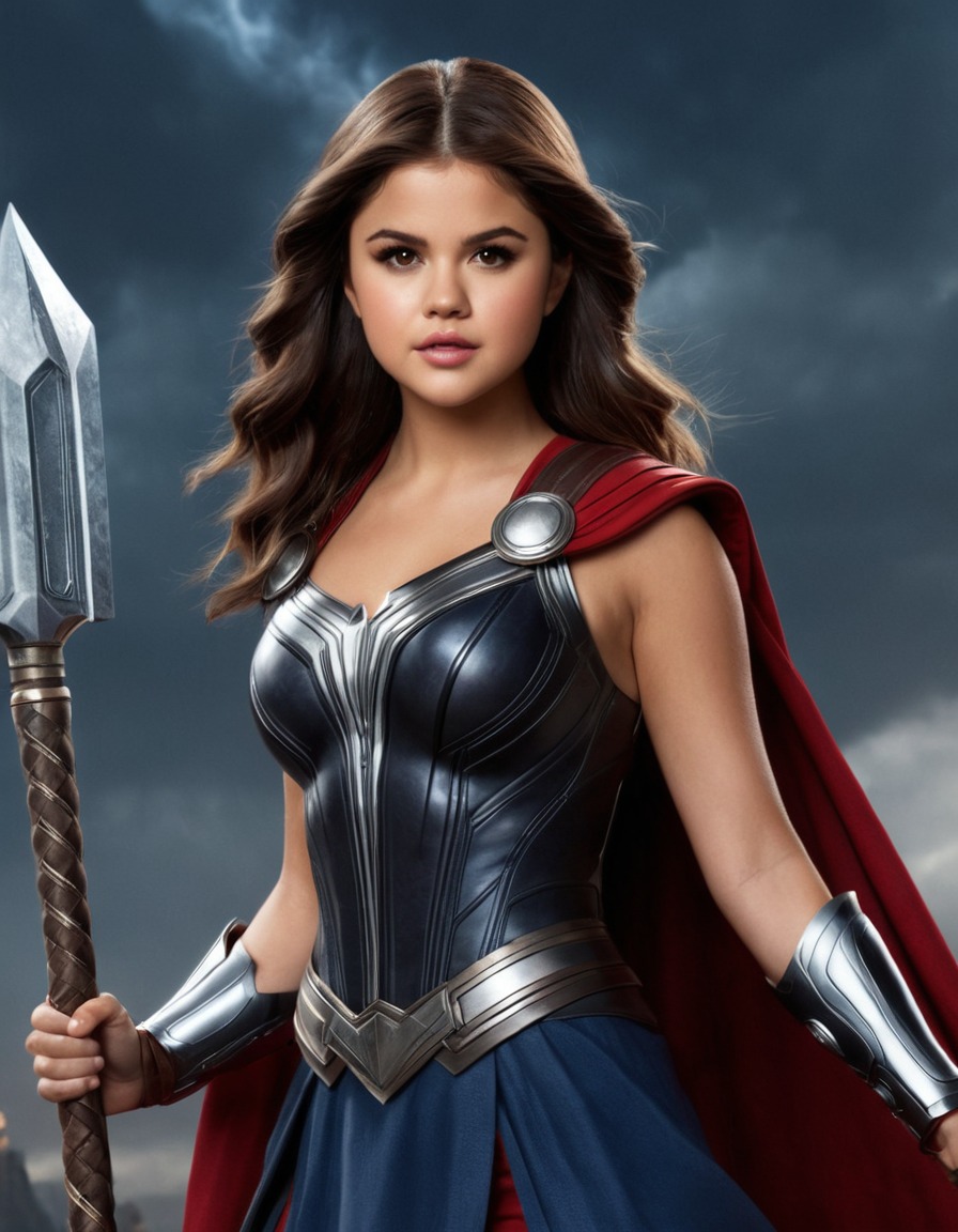 selena gomez, thor, celebrity, actress, marvel, superhero, entertainment