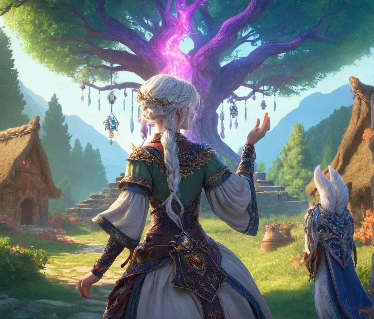 digitalart, characterdesign, magic, fantasyart, elf, forest, worldofwarcraft