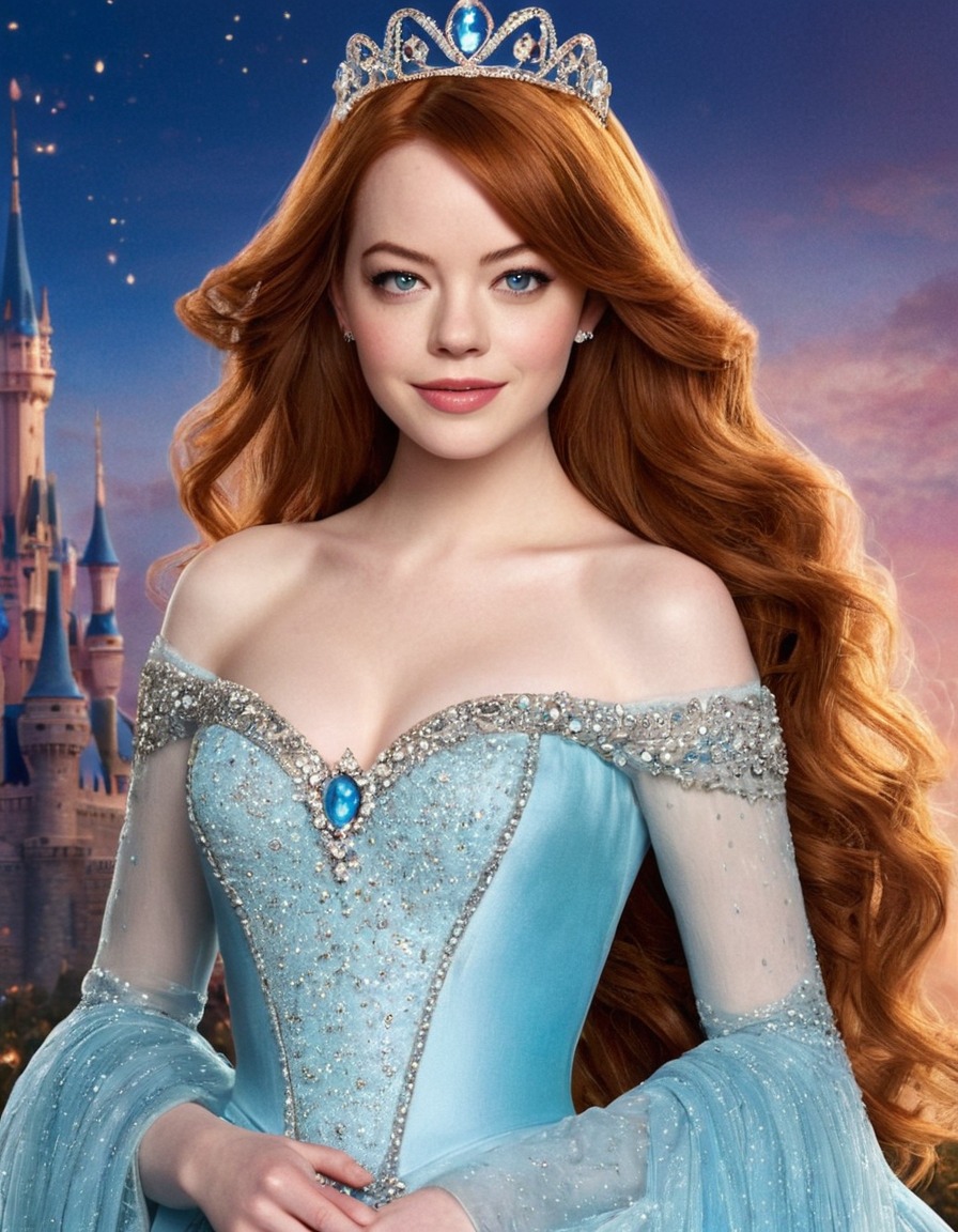 emma stone, princess, actress, disney, beauty, fairy tale, royalty