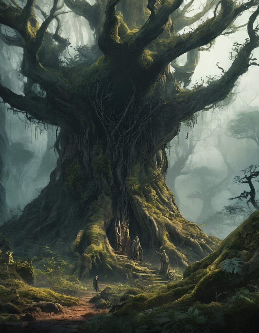 fantasy, ents, fangorn forest, ancient, mystery, john tolkien, tolkien