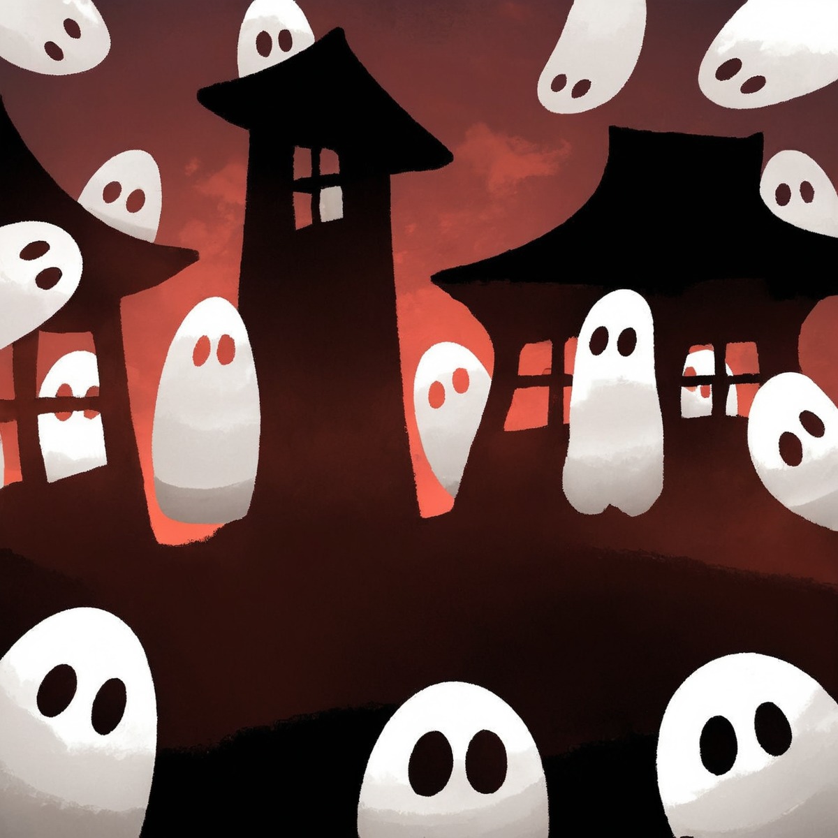 digitalpainting, digitalart, halloween, spooky, ghost, creepy, cute, digitaldrawing, ghosttown, happyhalloween, spooktober, spookymonth, spooktober2024