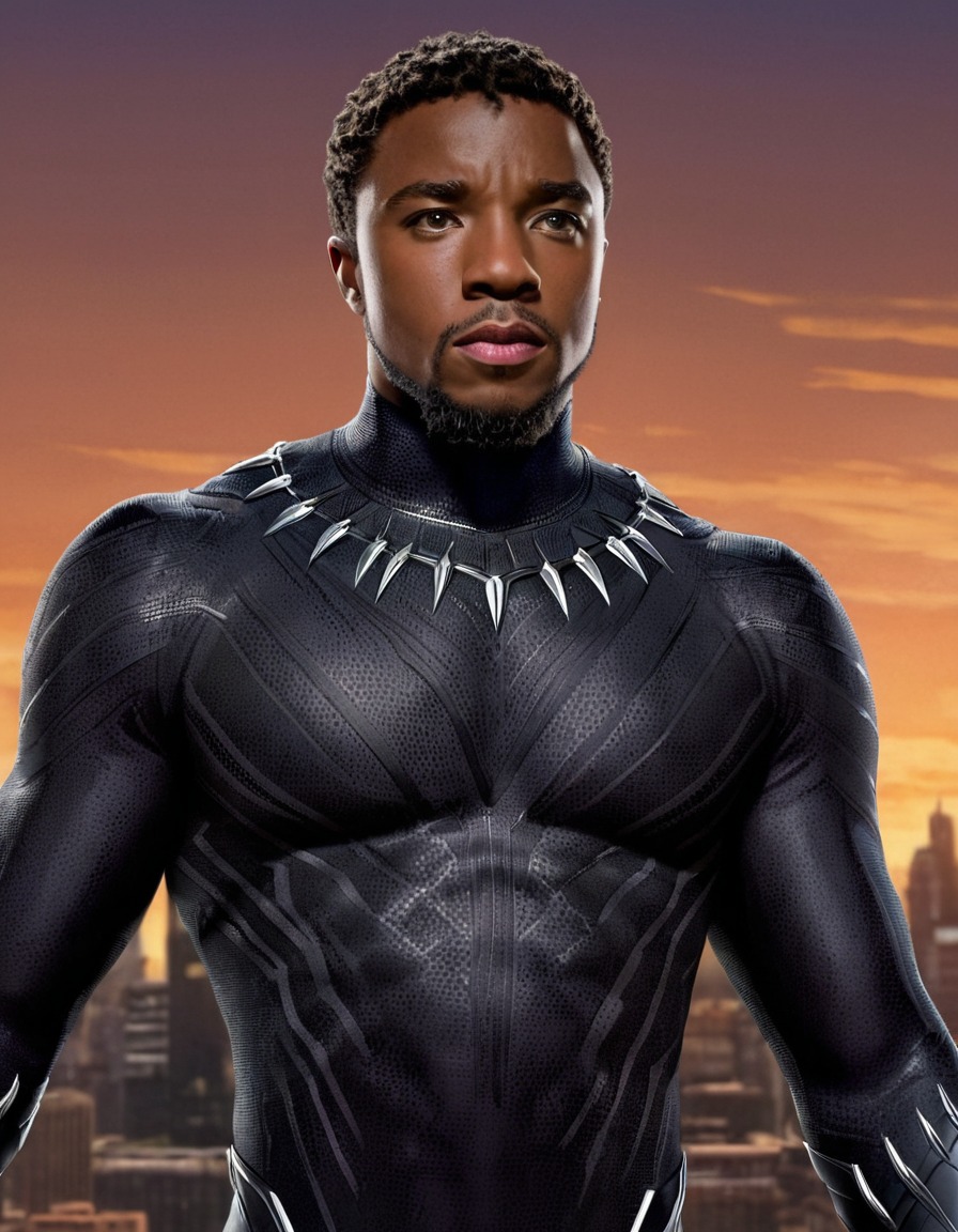 black panther (film), marvel, wakanda, superhero, action, t'challa, movie scene