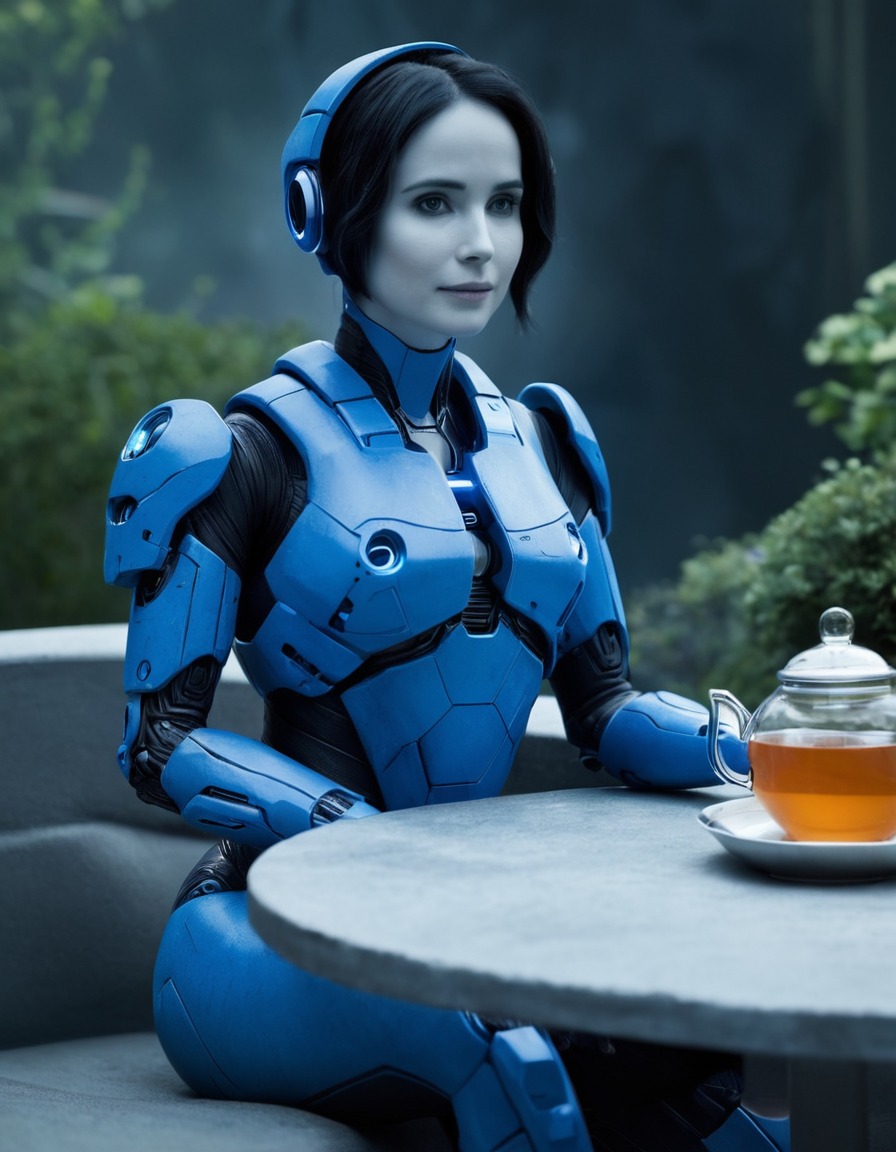 halo, cortana, digital interface, relaxation, tea, games, girls from games