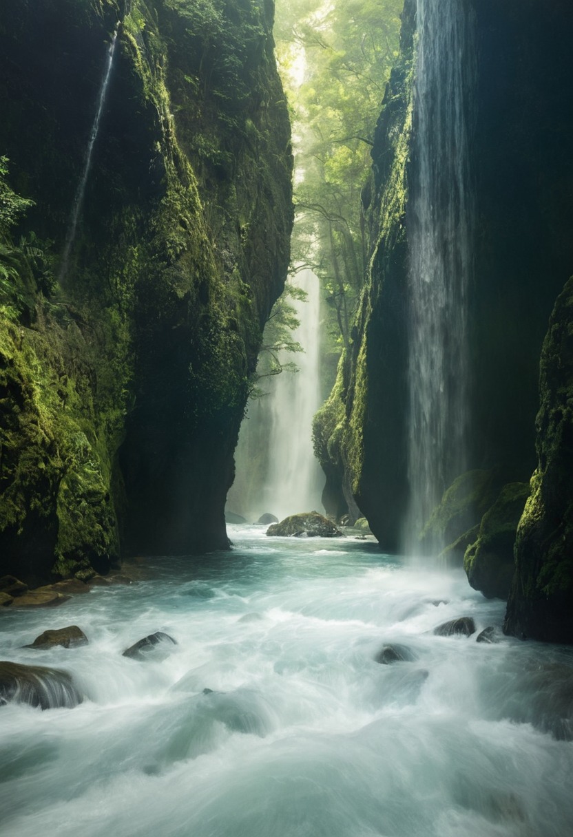 landscape, paradise, waterfall, nature, adventure, explore, travel, travelling, photography, gif, gifs, photographers on tumblr, aesthetic, cottagecore, fairycore, fairy, naturecore