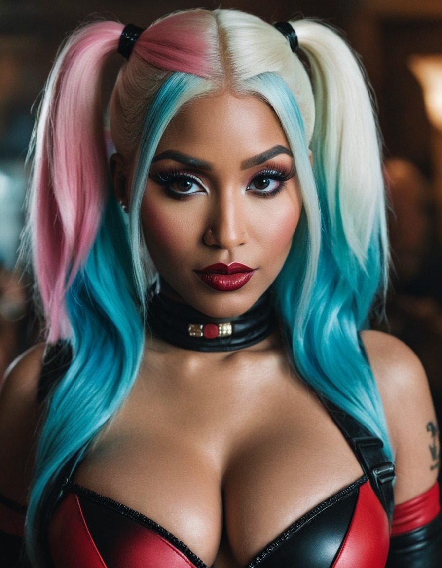 harley quinn, nicki minaj, dc comics, rapper, singer, superhero, villain