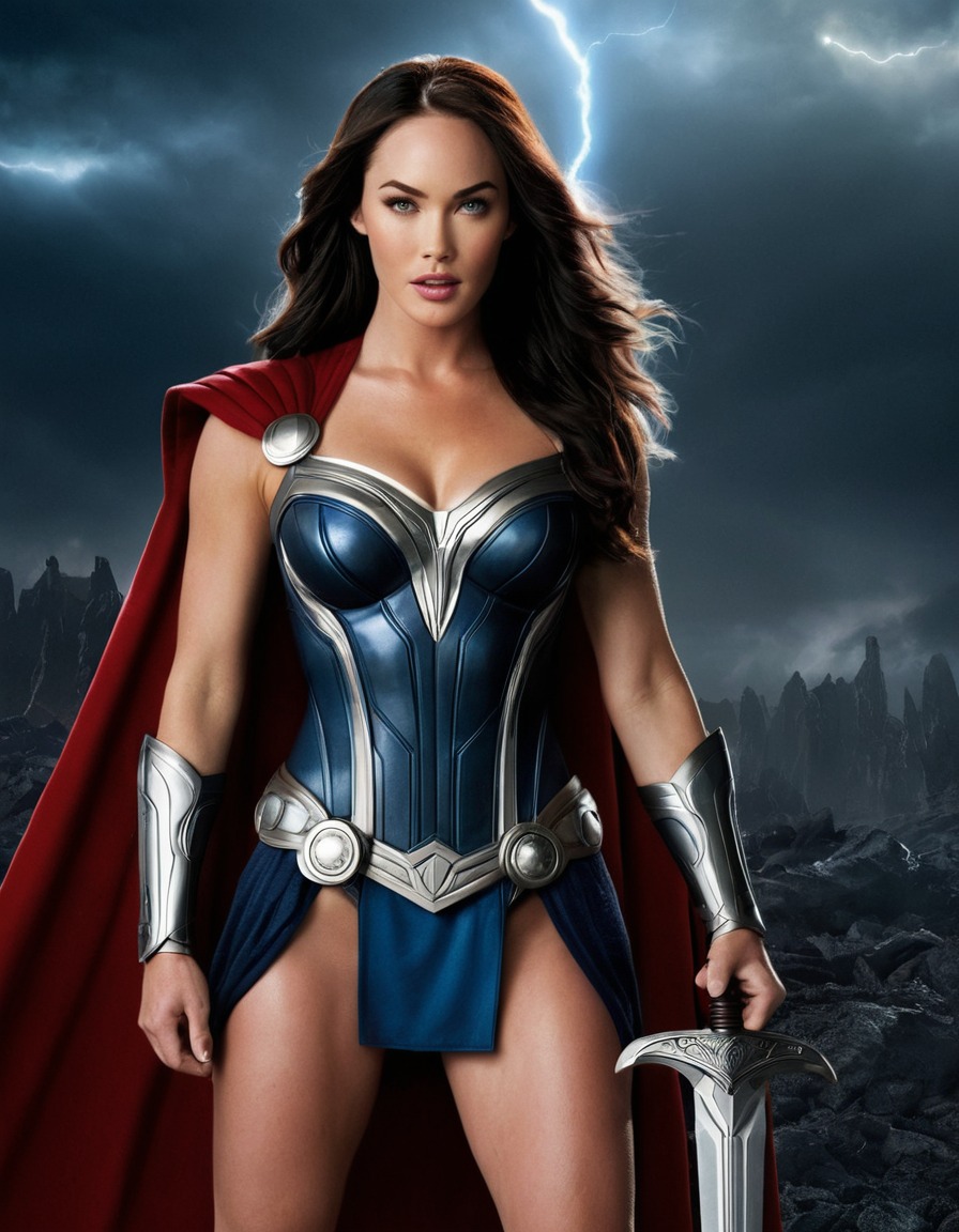 megan fox, thor, superhero, transformation, power, feminine, hollywood