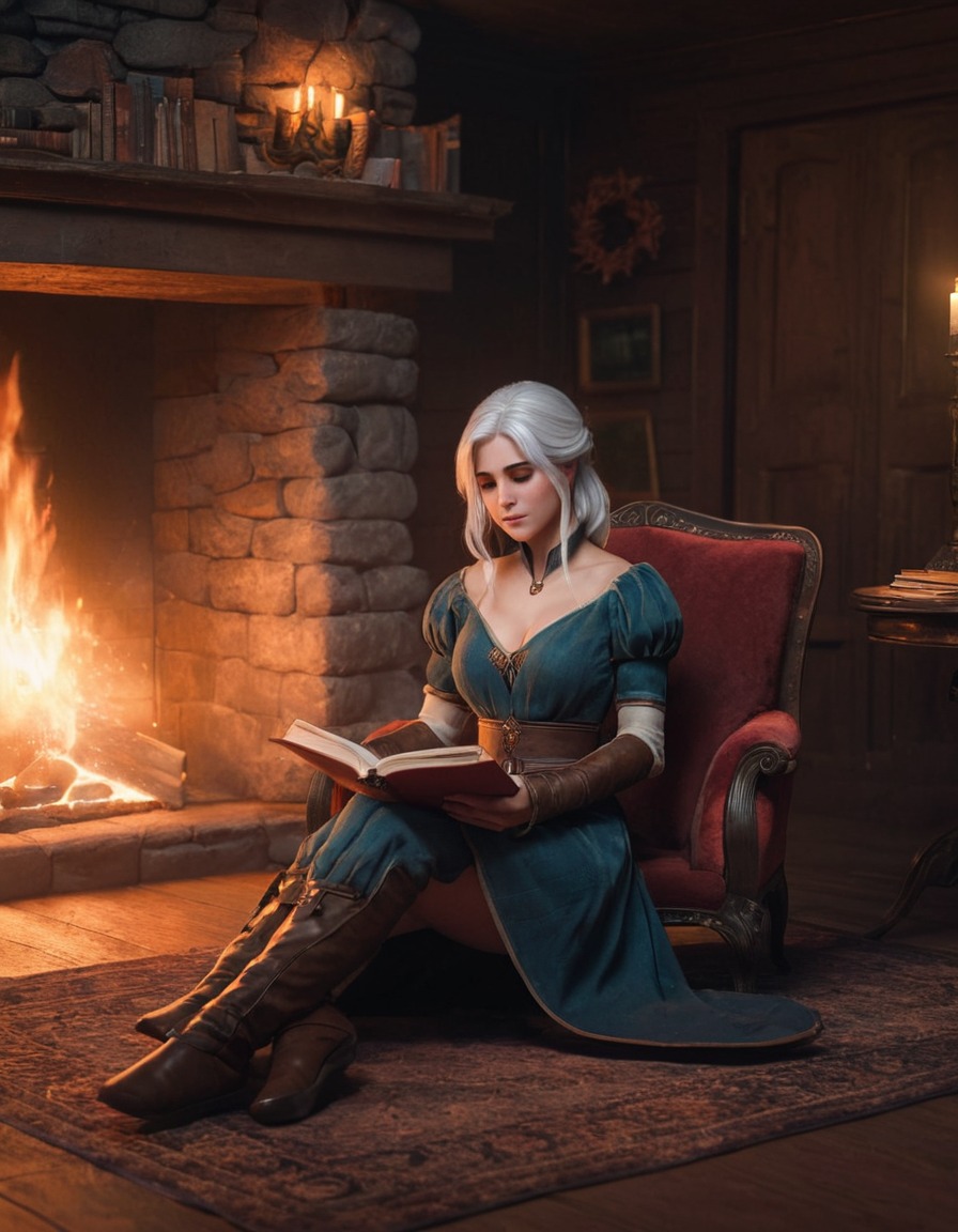 fantasy, reading, cozy, home, relaxation, games, girls from games