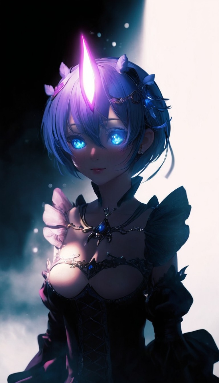 digitalart, anime, fanart, animegirl, digitalpainting, animedrawing, animefanart, wallpaper, videogamefanart, magic, dress, desktopwallpaper, rem, phonewallpaper, rezero