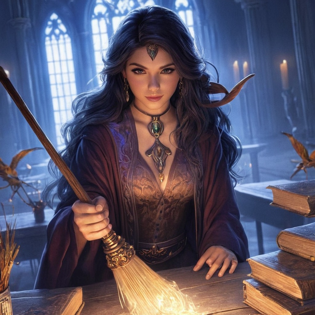 fanart, magic, harrypotter, quidditch, ravenclaw, sorceress