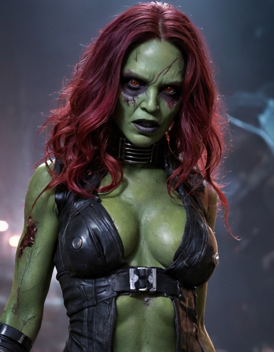 zombie, gamora, guardians of the galaxy, marvel, science fiction, undead