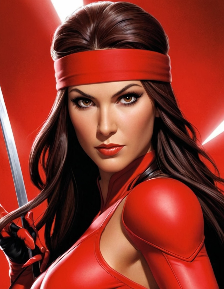 fun, elektra (marvel comics), caricature, marvel comics, humor, character, satire