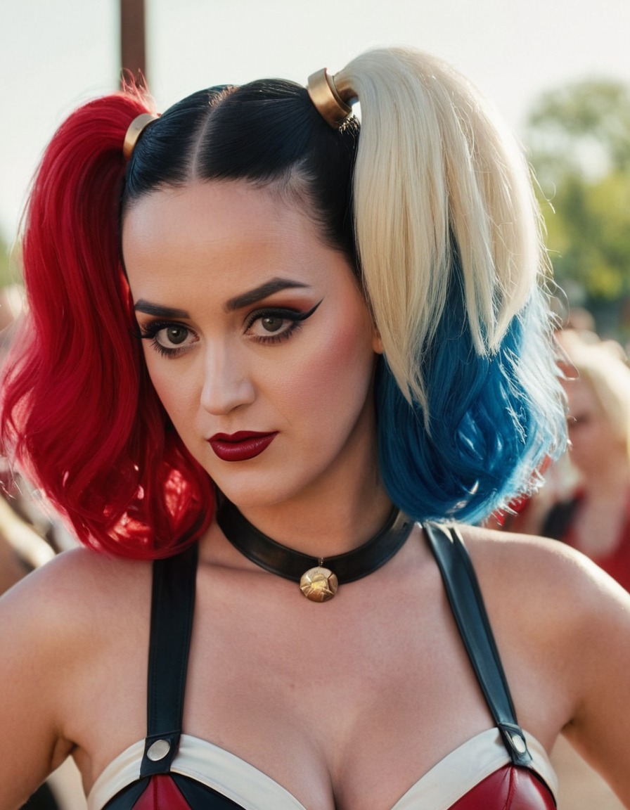 harley quinn, katy perry, dc comics, cosplay, character, actress