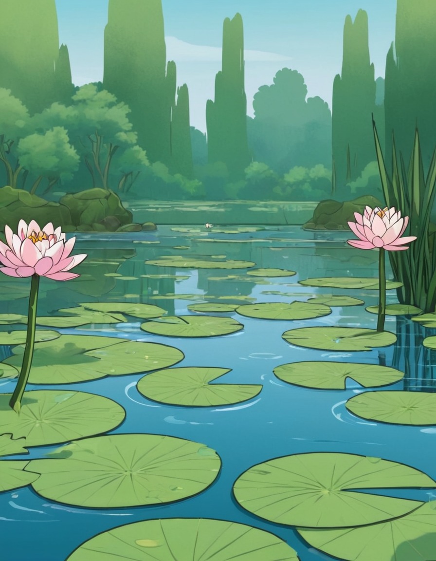 nature, water lily, pond, beautiful, serene, botanical gardens, scenic views