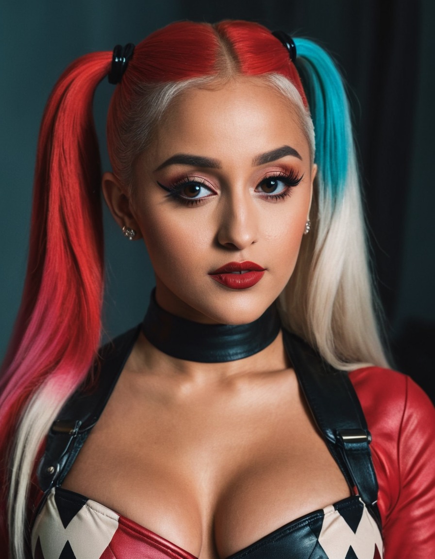 harley quinn, ariana grande, dc comics, actress, character, superhero, cosplay