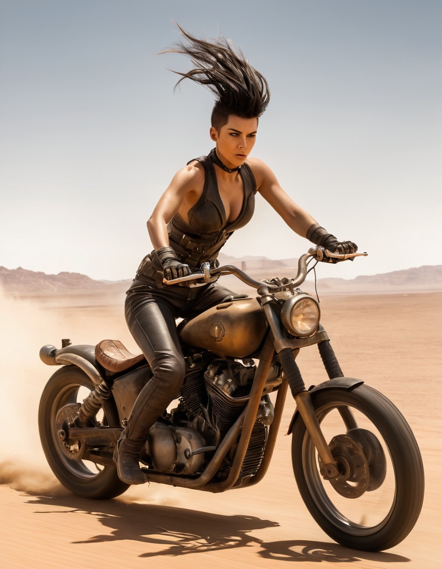 desert, motorcycle, furiosa, racing, action, adventure, wind, mad max