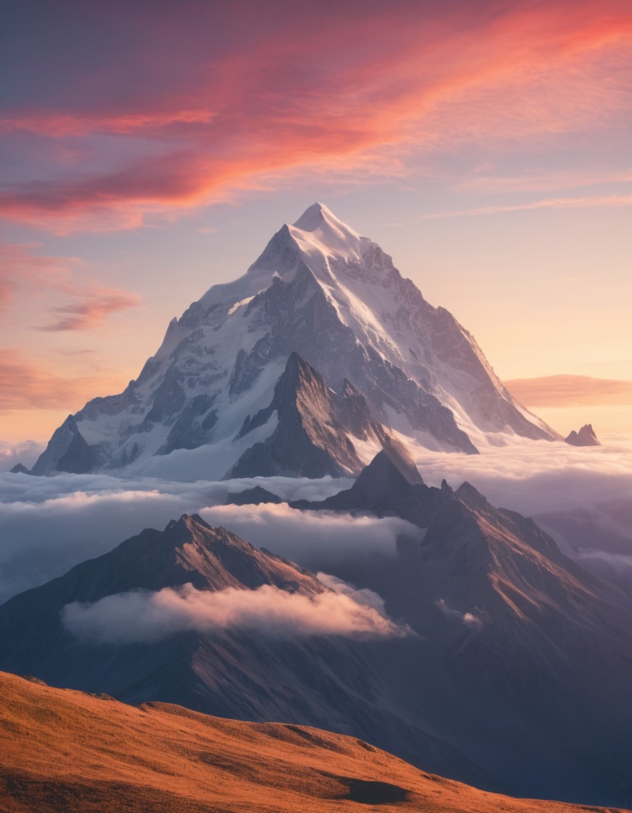 nature, mountains, sunrise, clouds, landscape