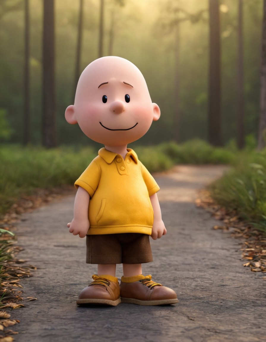 charlie brown, peanuts, character, walking, solo, hands in pockets