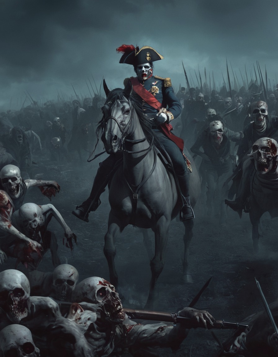 napoleon bonaparte, zombie, undead army, battlefield